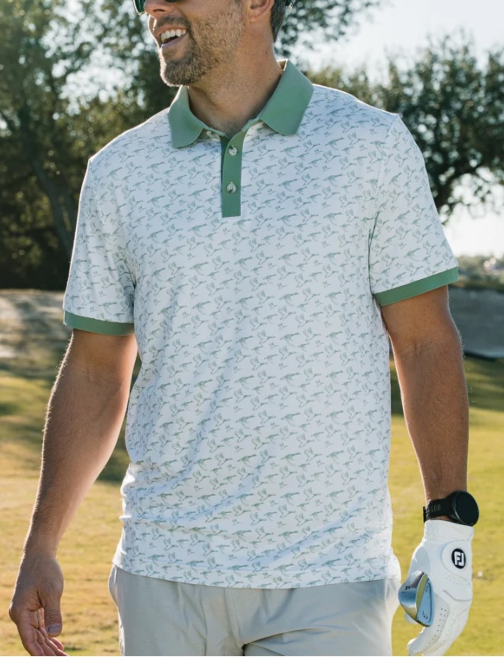 Ringer Performance Polo - Duck Season - White